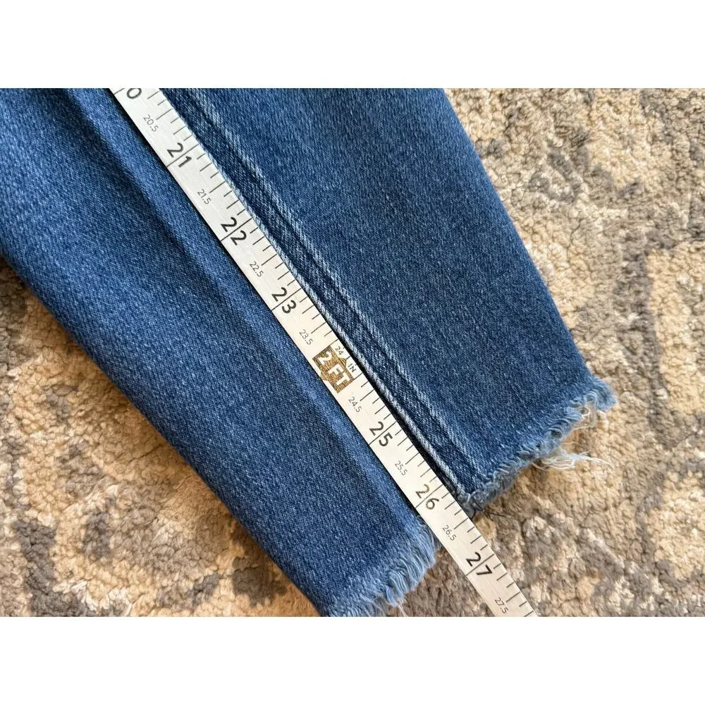 KanCan High Rise Skinny Ankle Jeans Distressed Raw Hem Stretch Denim Womens 9/28
